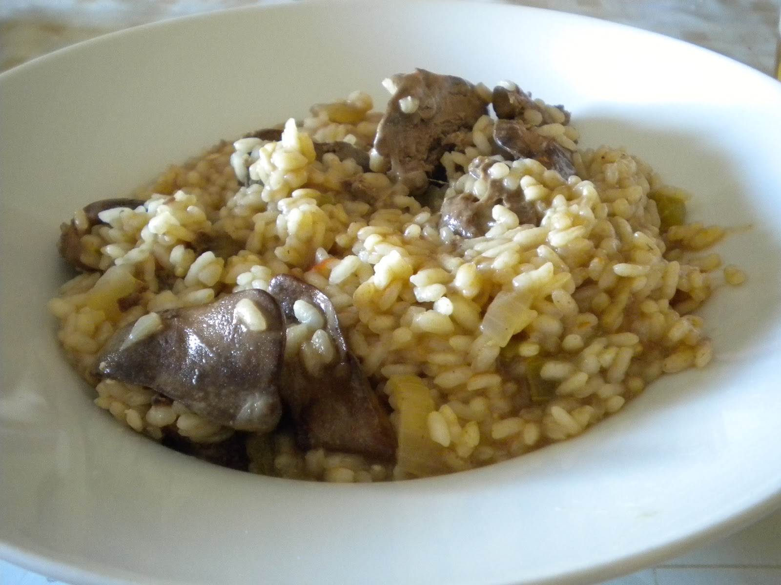 Рис с печенью куриной